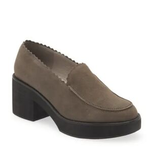 NEW Eileen Fisher Women Harria Leather Block Chunky Platform Heels shoes sz 11M